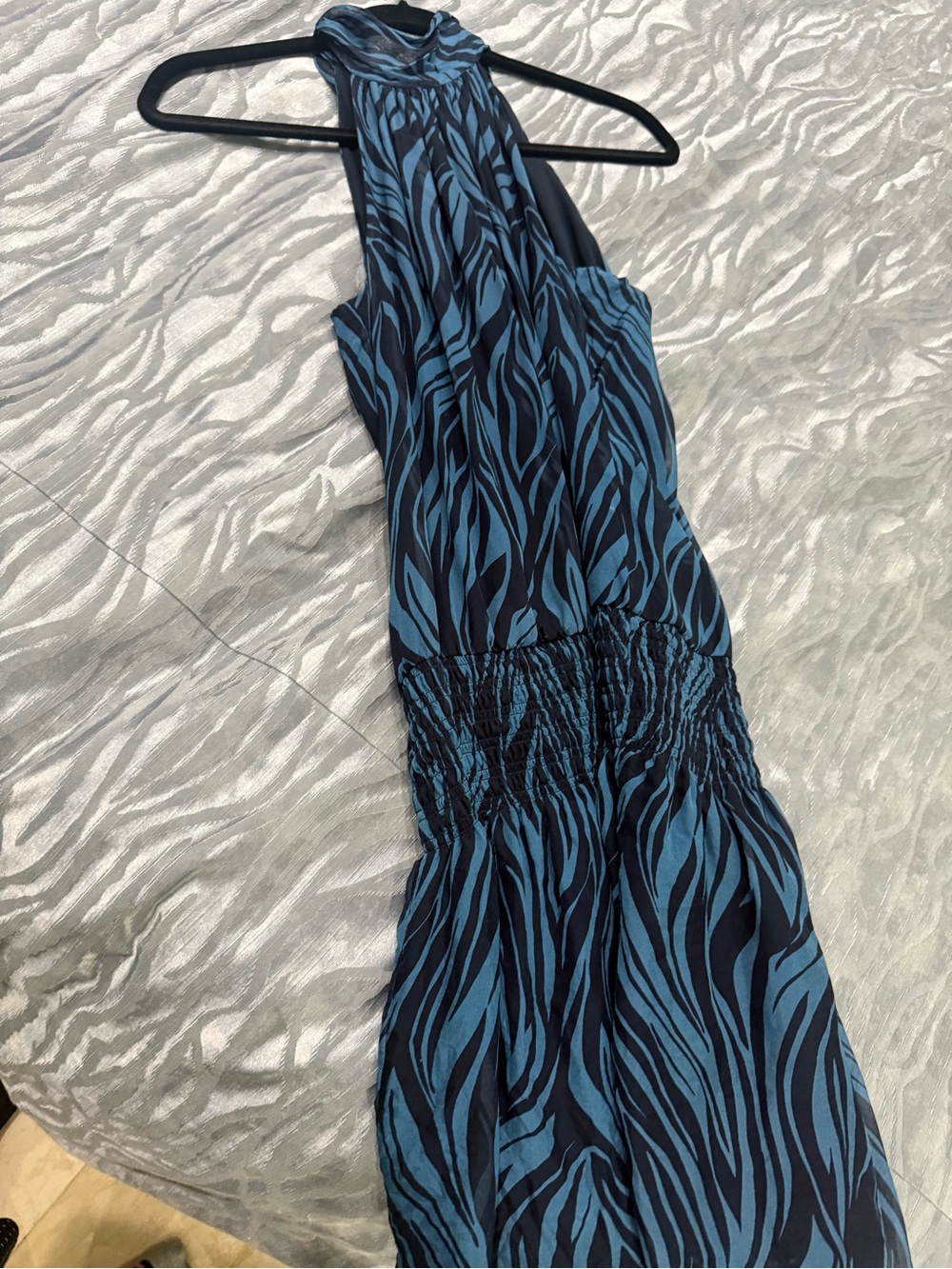 RAMY Brook 
Blue Patterned Halter Mini Dress - Picture 4 of 7